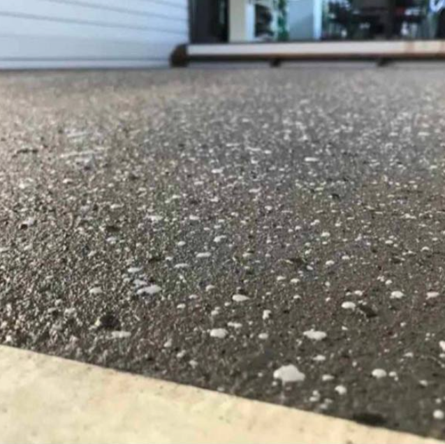 Resin spraycrete textured finish with Step Safe P5 anti-slip rating