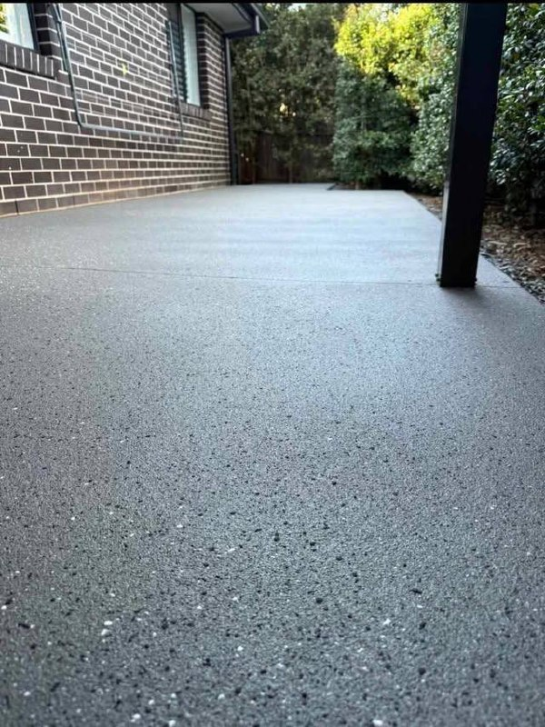 Fresh spraycrete outdoor finish